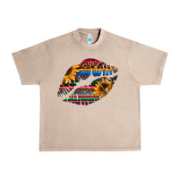 French Oak Aztec Sunflower Lips Urban Heavy Tee - Bettercallsaul