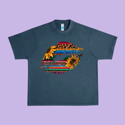 Aztec Sunflower Lips Urban Heavy Tee Designed By Bettercallsaul