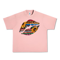 Salmon Aztec Sunflower Lips Urban Heavy Tee - Bettercallsaul