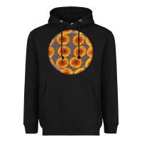 Black african fabric pattern round earrings 4 Heavyweight Hoodie - BundleAndBundleShop