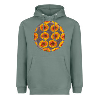 Sage african fabric pattern round earrings 4 Heavyweight Hoodie - BundleAndBundleShop