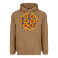 Toasted Coconut african fabric pattern round earrings 4 Heavyweight Hoodie - BundleAndBundleShop