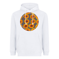 African Fabric Pattern Round Earrings 4 Heavyweight Hoodie | Teevron
