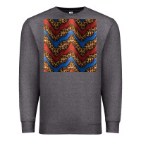 Charcoal Heather leopard 4th of july seamless pattern Premium Sweatshirt - BundleAndBundleShop