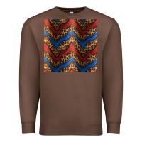 Chestnut leopard 4th of july seamless pattern Premium Sweatshirt - BundleAndBundleShop