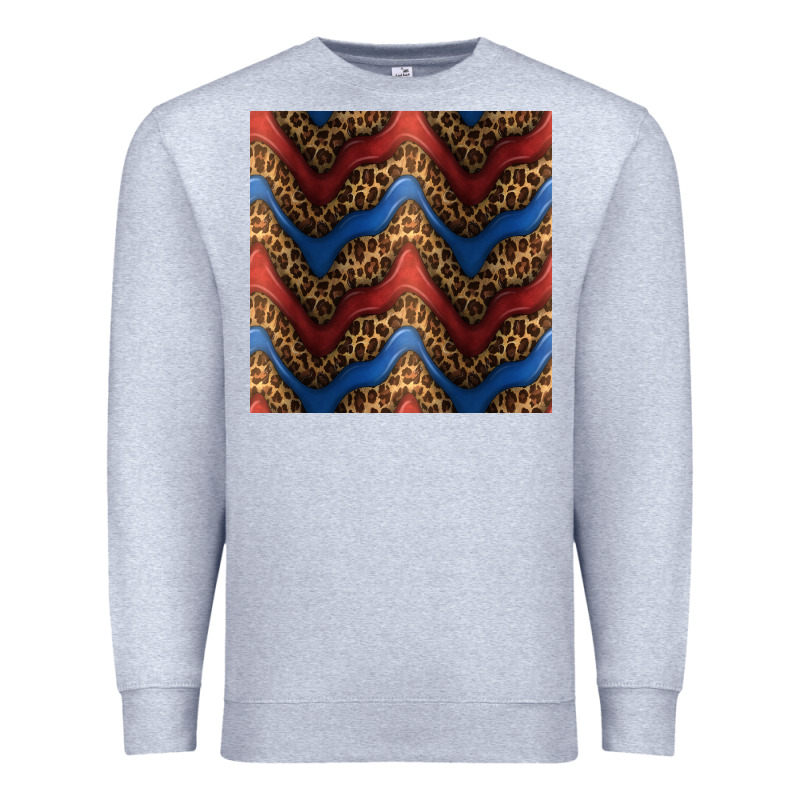 Leopard 4th Of July Seamless Pattern Premium Sweatshirt by BundleAndBundleShop | Teevron