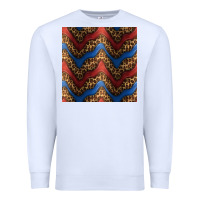 White leopard 4th of july seamless pattern Premium Sweatshirt - BundleAndBundleShop