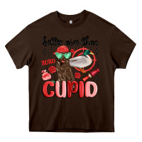 Chocolate Brown better aim than cupid with dog and duck Heavy Core Tee - MaliasSmallBusiness