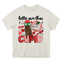 Cream better aim than cupid with dog and duck Heavy Core Tee - MaliasSmallBusiness