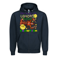 Navy When life gives you lemons boil some crawfish Zipper Hoodie - FaDigitalArtStudio