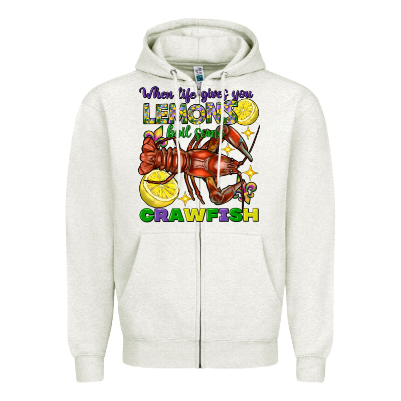 When Life Gives You Lemons Boil Some Crawfish Zipper Hoodie by FaDigitalArtStudio | Teevron