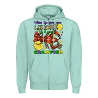 Seafoam When life gives you lemons boil some crawfish Zipper Hoodie - FaDigitalArtStudio