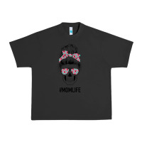 Pigment Black Pink Flower on Cyan Background Mom Skull Urban Heavy Tee - Bettercallsaul