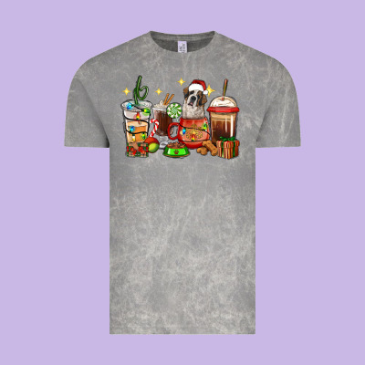 Christmas Coffee Cups With Saint Bernard Vintage Tee Designed By Ranaportraitstore