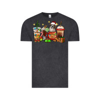 Vintage Black Christmas coffee cups with Saint Bernard Vintage Tee - RanaPortraitStore