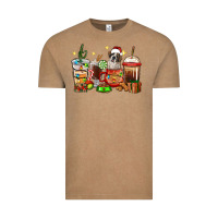 Vintage Coffee Christmas coffee cups with Saint Bernard Vintage Tee - RanaPortraitStore