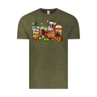 Vintage Olive Christmas coffee cups with Saint Bernard Vintage Tee - RanaPortraitStore