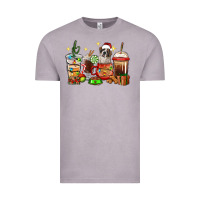 Vintage Zinc Christmas coffee cups with Saint Bernard Vintage Tee - RanaPortraitStore
