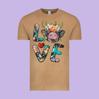 Pig Love Vintage Tee Designed By Barkaloodesign