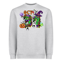Heather Grey october 31 Heavyweight Sweatshirt - CowGirlArtShop