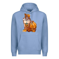 Colony Blue Pumpkin Spice Coffee Premium Hoodie - FaDigitalArtStudio