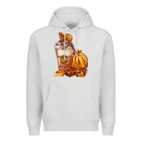 Dove Grey Pumpkin Spice Coffee Premium Hoodie - FaDigitalArtStudio
