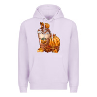 Lilac Pumpkin Spice Coffee Premium Hoodie - FaDigitalArtStudio