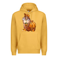 Mustard Pumpkin Spice Coffee Premium Hoodie - FaDigitalArtStudio