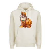 Oatmeal Heather Pumpkin Spice Coffee Premium Hoodie - FaDigitalArtStudio