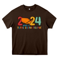 Chocolate Brown total solar eclipse Heavy Core Tee - MaliasSmallBusiness