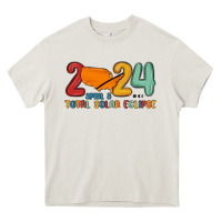 Cream total solar eclipse Heavy Core Tee - MaliasSmallBusiness