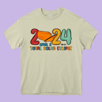 Total Solar Eclipse Heavy Core Tee Designed By Maliassmallbusiness