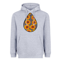 Heather Grey african fabric pattern teardrop earrings 5 Heavyweight Hoodie - BundleAndBundleShop