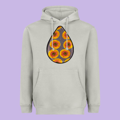 African Fabric Pattern Teardrop Earrings 5 Heavyweight Hoodie Designed By Bundleandbundleshop