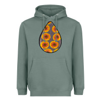 Sage african fabric pattern teardrop earrings 5 Heavyweight Hoodie - BundleAndBundleShop