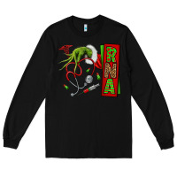 Black Christmas Character Long Sleeve Tee - NancyCooperArtShop