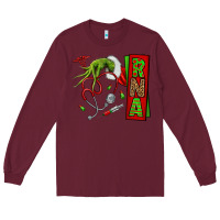 Burgundy Christmas Character Long Sleeve Tee - NancyCooperArtShop