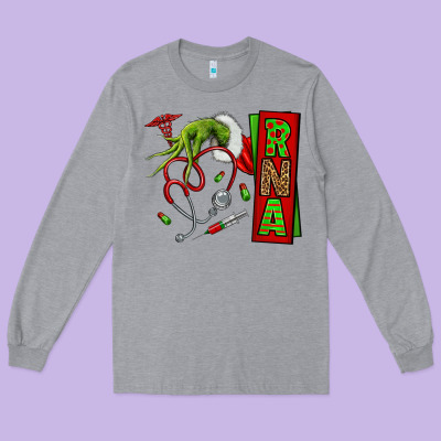 Christmas Character Long Sleeve Tee Designed By Nancycooperartshop