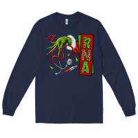 Navy Christmas Character Long Sleeve Tee - NancyCooperArtShop