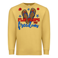Antique Gold flip flops and freedom Premium Sweatshirt - BundleAndBundleShop