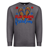 Charcoal Heather flip flops and freedom Premium Sweatshirt - BundleAndBundleShop