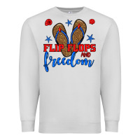 Dove Grey flip flops and freedom Premium Sweatshirt - BundleAndBundleShop