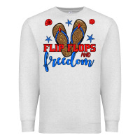 Oatmeal Heather flip flops and freedom Premium Sweatshirt - BundleAndBundleShop