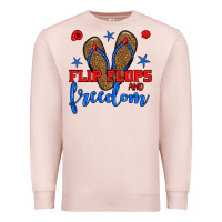 Pale Pink flip flops and freedom Premium Sweatshirt - BundleAndBundleShop