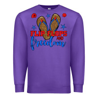 Purple flip flops and freedom Premium Sweatshirt - BundleAndBundleShop