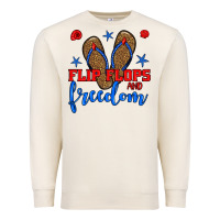 Sandshell flip flops and freedom Premium Sweatshirt - BundleAndBundleShop
