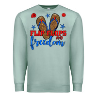 Seafoam flip flops and freedom Premium Sweatshirt - BundleAndBundleShop