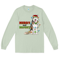 Matcha Merry And Bright Husky Long Sleeve Tee - RanaPortraitStore