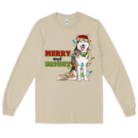 Mushroom Merry And Bright Husky Long Sleeve Tee - RanaPortraitStore