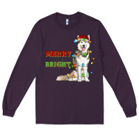 Plum Merry And Bright Husky Long Sleeve Tee - RanaPortraitStore